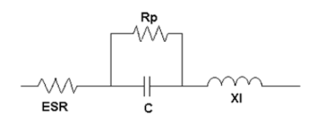 Equivalent Real-World Capacitor Circuit Diagram